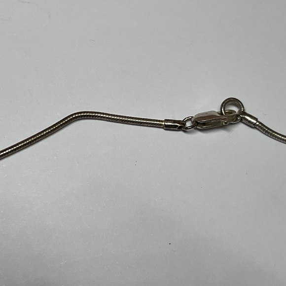 Vintage Sterling Silver LENOX Multi Gemstone Heart Shapes Necklace. 19” long - Picture 6 of 6